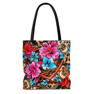 Floral Tote Bag | Aesthetic | Designer Fall Tote Bag, Women's Fall Tote bag